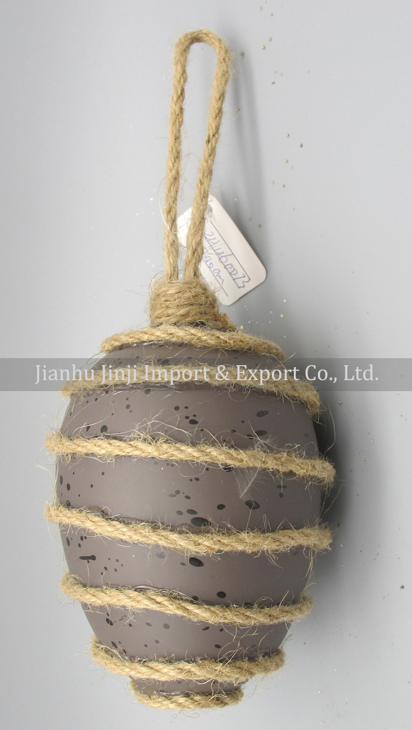 Glass easter egg with colour paint