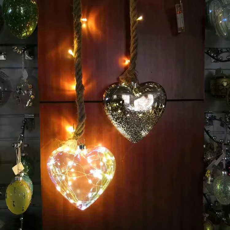 Glass gift item with the led light inside