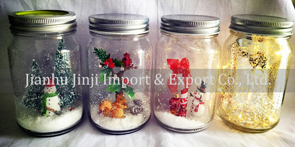 Christmas glass bottle