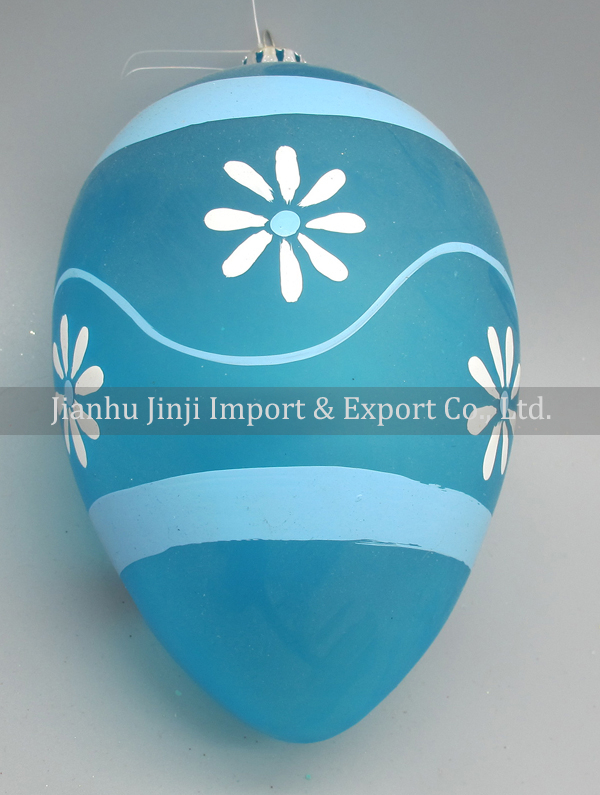 Glass easter egg with colour paint