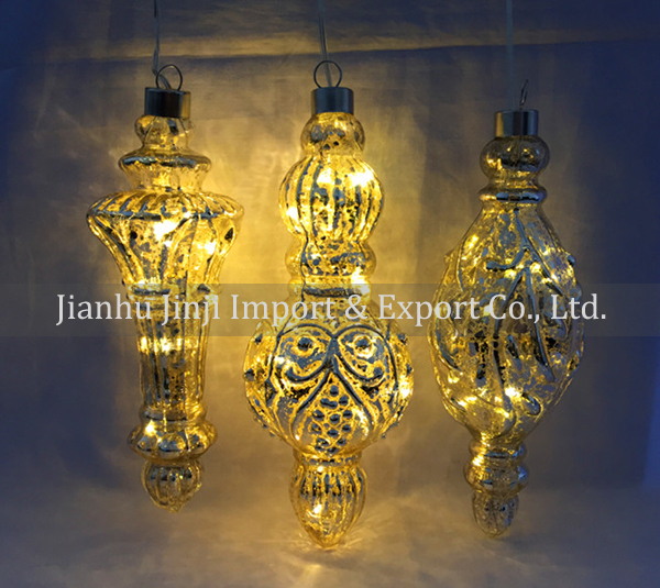 Glass decoration with led light