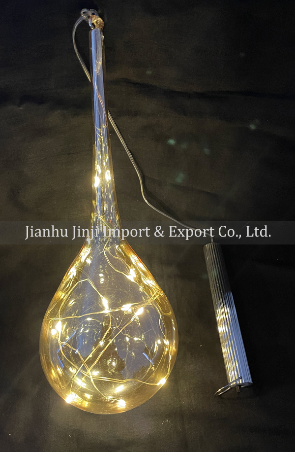 Glass decoration with led light